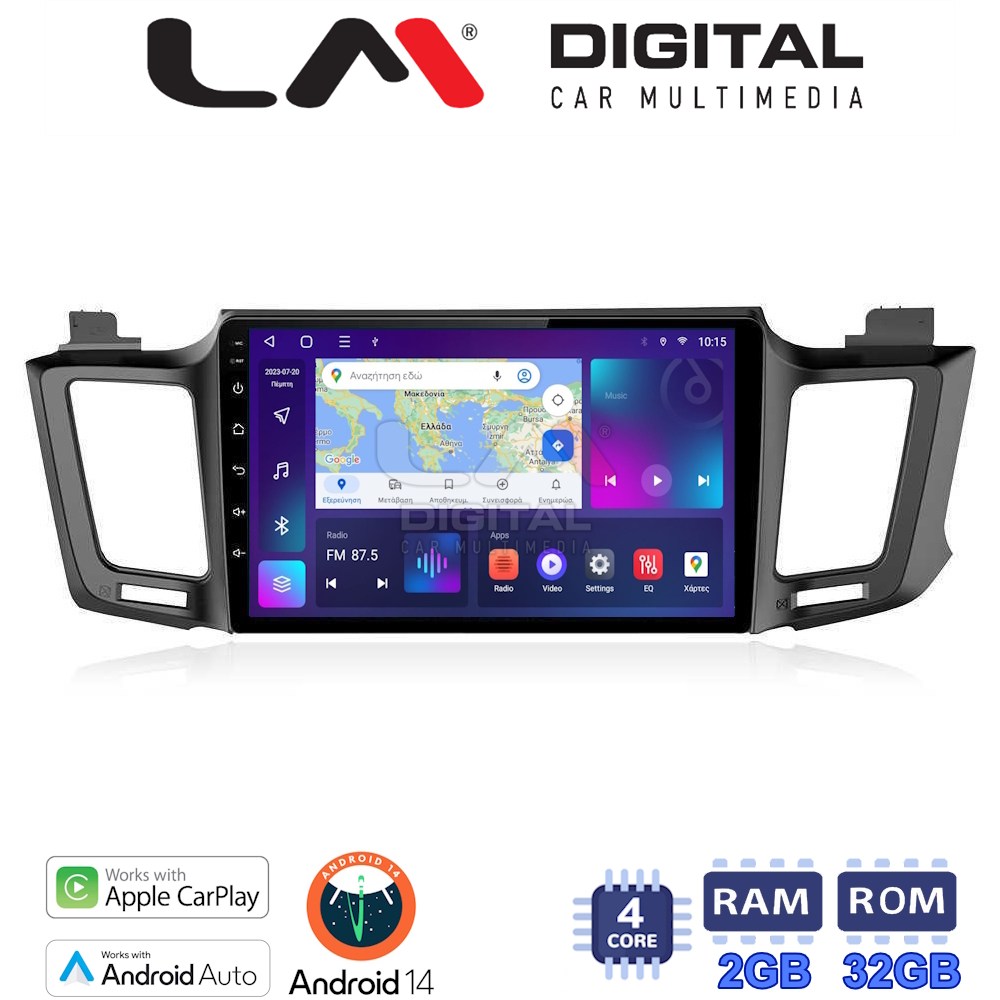 Οθόνη Multimedia LM Digital ZN4947 GPS Με Apple CarPlay / Android Auto / BT / GPS / WiFi / GPRS Για TOYOTA RAV 4 2013 - 2020