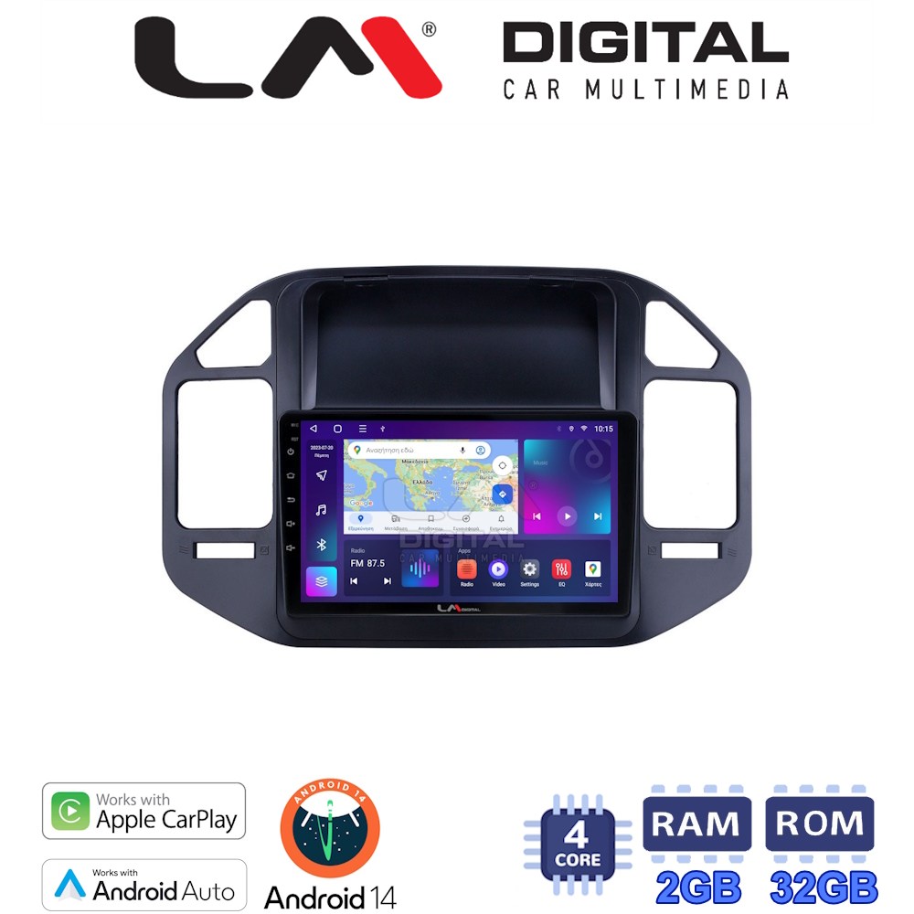 Οθόνη Multimedia LM Digital ZN4990 GPS Με Apple CarPlay / Android Auto / BT / GPS / WiFi / GPRS Για MITSUBISHI PAJERO 1999 - 2006