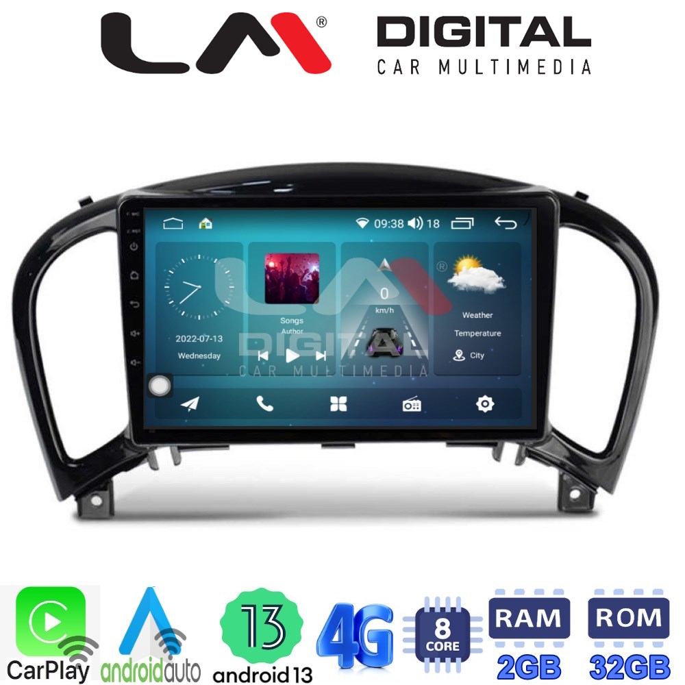 Οθόνη Multimedia LM Digital ZR8352 GPS Με Apple CarPlay / Android Auto / BT / GPS / WiFi / GPRS Για NISSAN JUKE 2009+