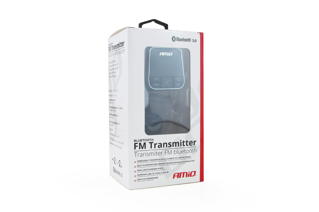 Αναμεταδοτής Αναπτήρα AMiO Transmitter FM/Bluetooth/USB/12-24V
