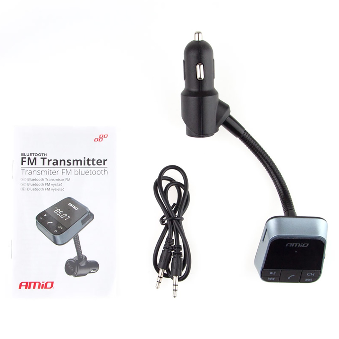Αναμεταδοτής Αναπτήρα AMiO Transmitter FM/Bluetooth/USB/12-24V