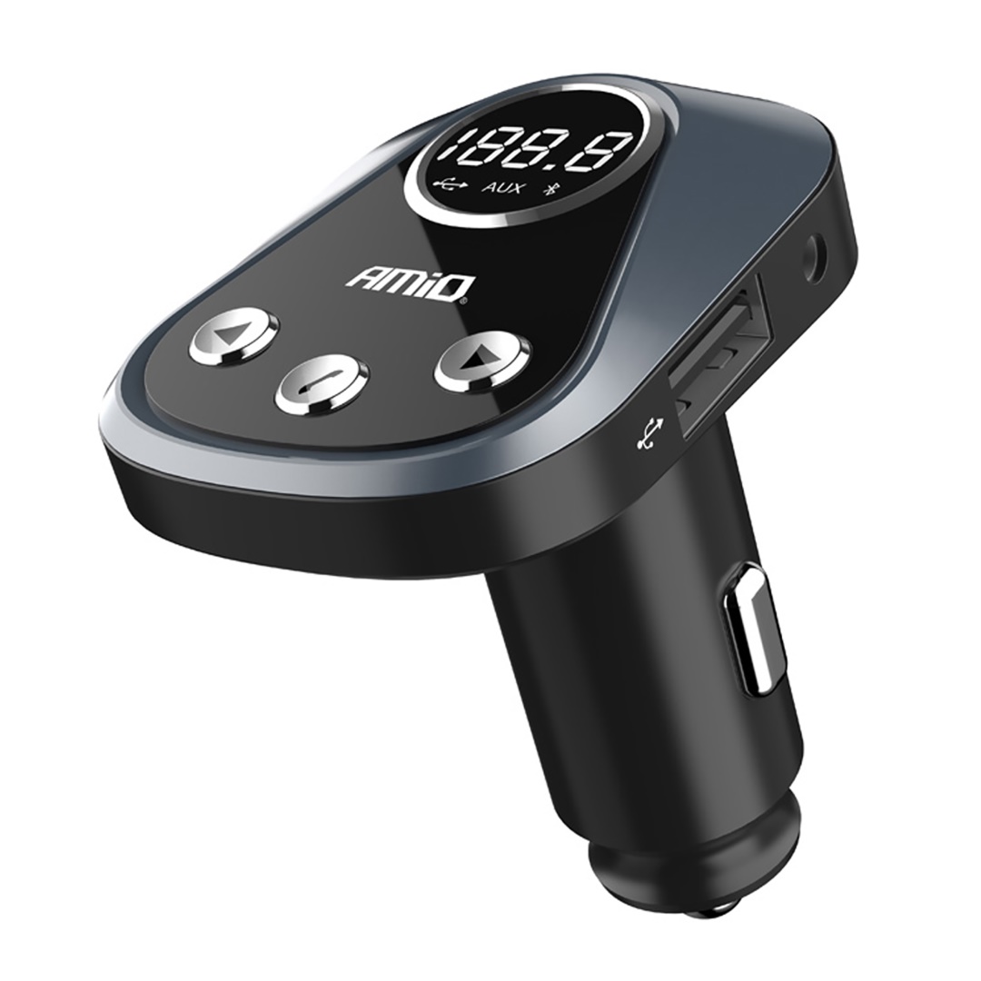 Αναμεταδοτής Αναπτήρα AMiO Transmitter FM/Bluetooth/USB/12-24V/Με Εντοπισμό Οχήματος