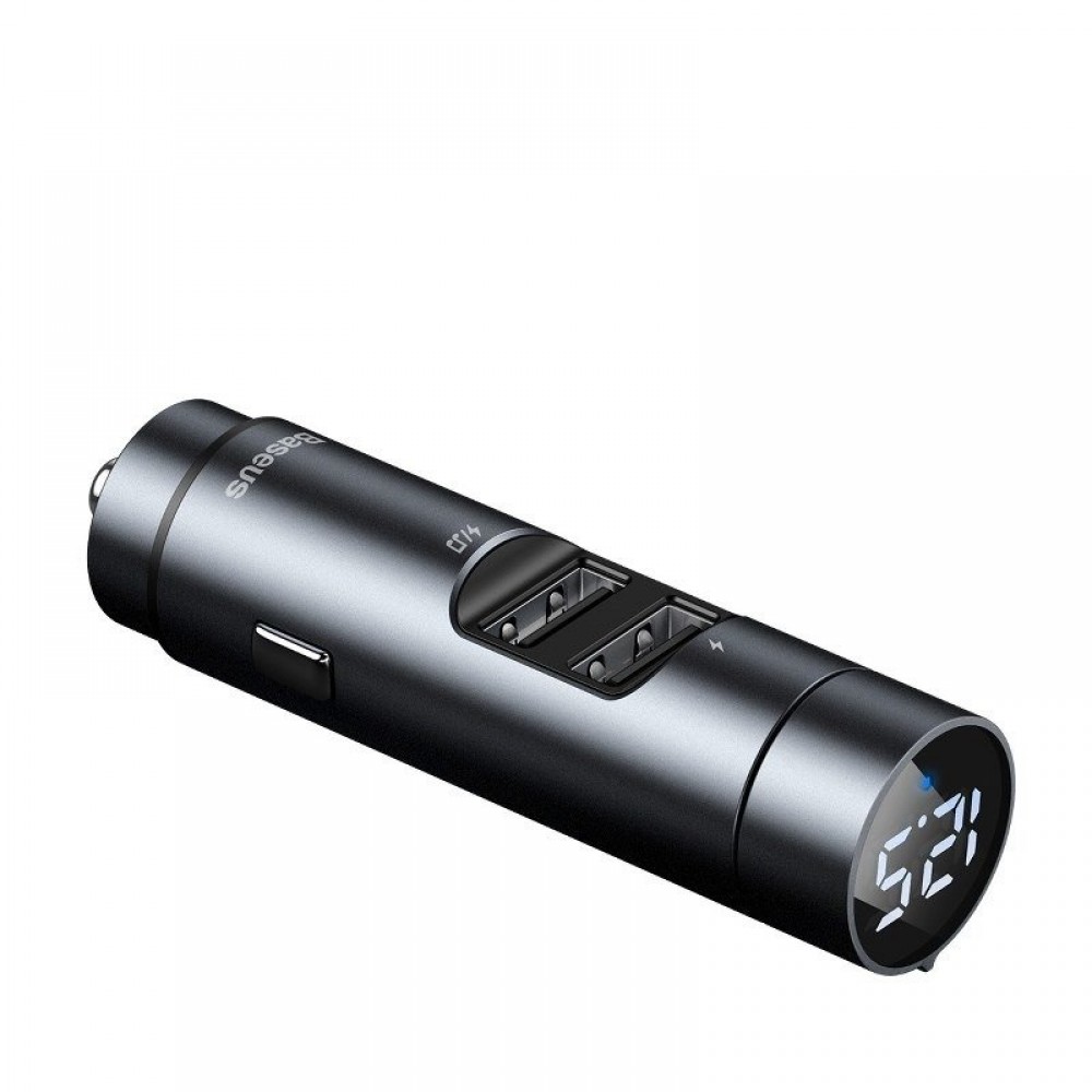 Αναμεταδοτής Αναπτήρα & Power Bank BASEUS Transmitter FM/ Bluetooth/ 2 x USB/ 12V - 24V