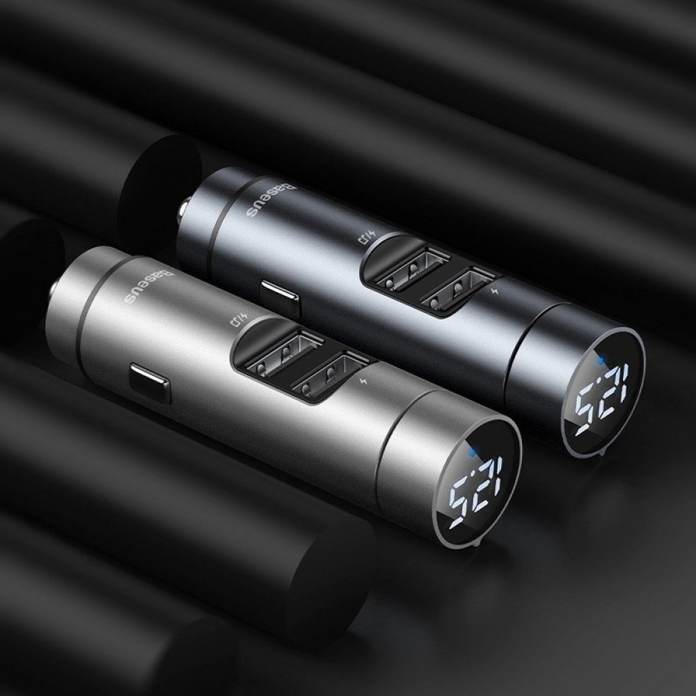 Αναμεταδοτής Αναπτήρα & Power Bank BASEUS Transmitter FM/ Bluetooth/ 2 x USB/ 12V - 24V