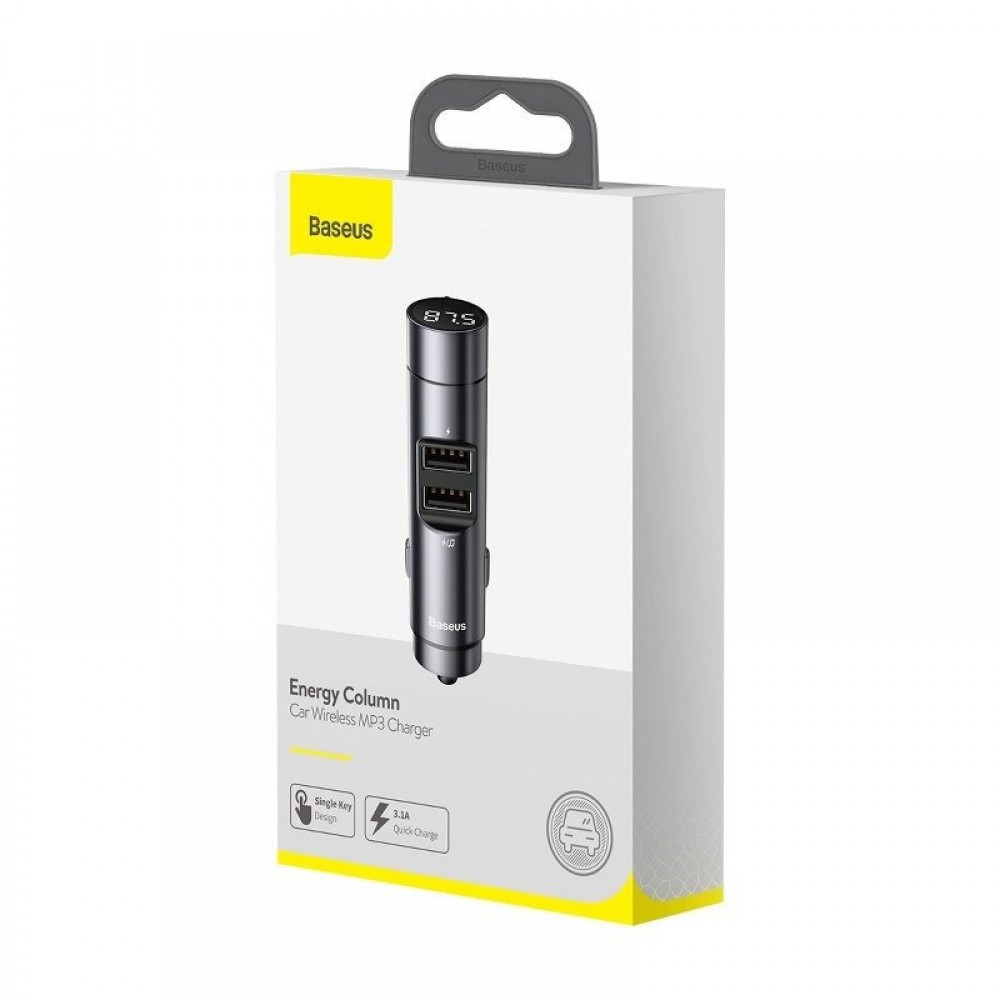 Αναμεταδοτής Αναπτήρα & Power Bank BASEUS Transmitter FM/ Bluetooth/ 2 x USB/ 12V - 24V