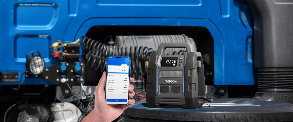 Εκκινητής Λιθίου & Διαγνωστικό Μπαταρίας TOPDON V4500PLUS (12V / 4500A)