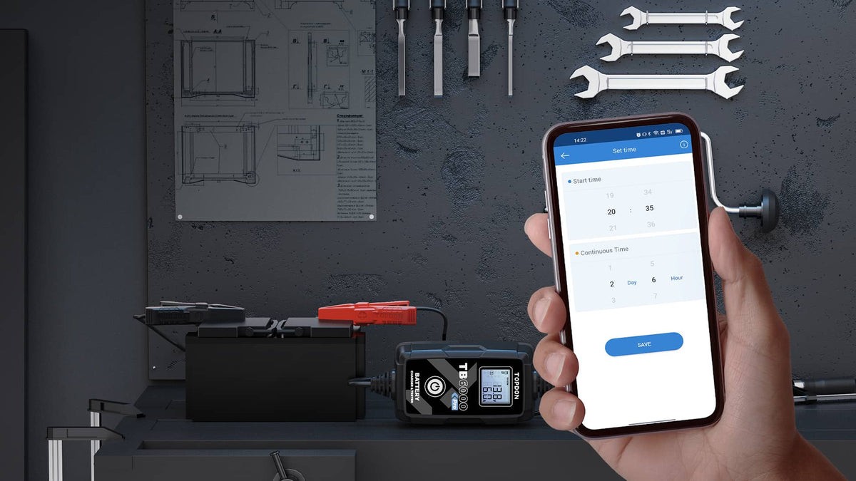 Έξυπνος Φορτιστής, Συντηρητής & Διαγνωστικό Μπαταρίας TOPDON TB6000 Pro (6V - 12V / 6A)