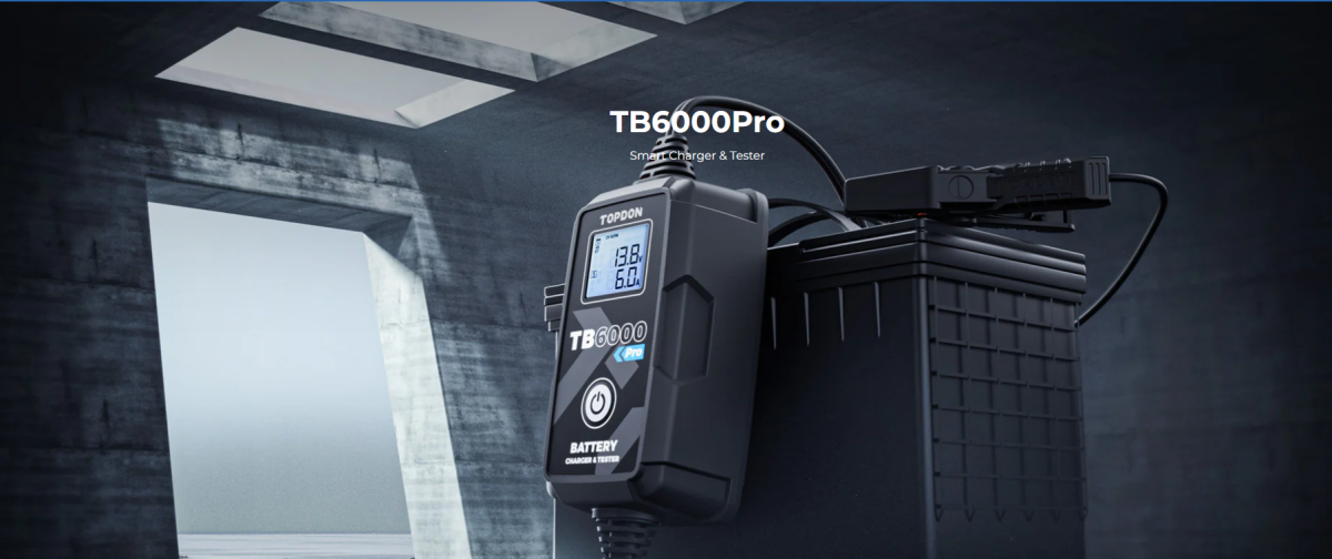 Έξυπνος Φορτιστής, Συντηρητής & Διαγνωστικό Μπαταρίας TOPDON TB6000 Pro (6V - 12V / 6A)