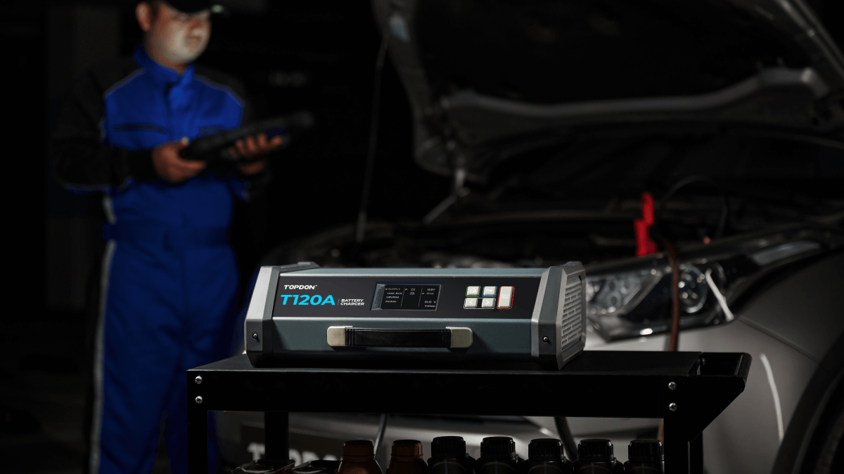 Έξυπνος Φορτιστής & Συντηρητής Μπαταρίας TOPDON T120A (12V - 24V / 120A / 2m)