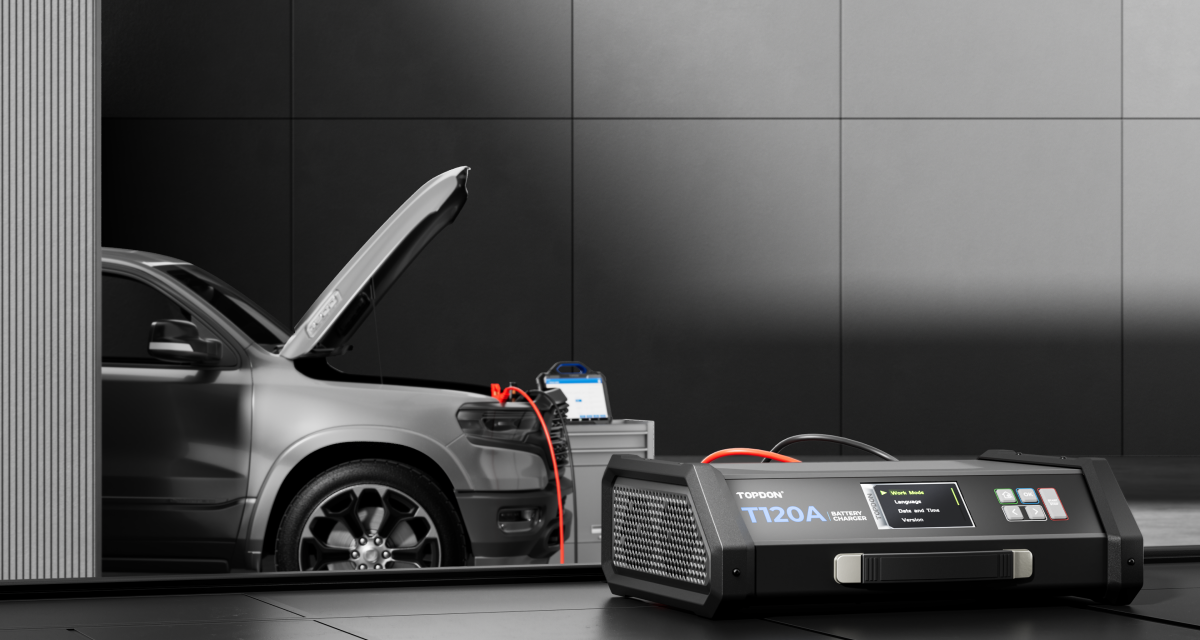 Έξυπνος Φορτιστής & Συντηρητής Μπαταρίας TOPDON T120A (12V - 24V / 120A / 5m)