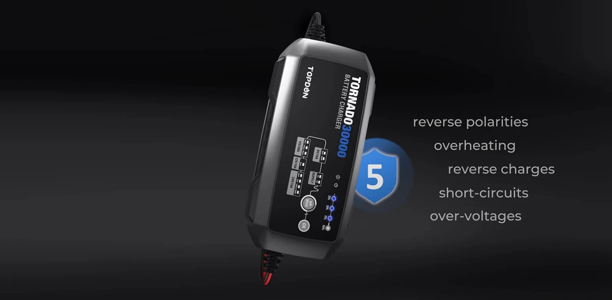 Έξυπνος Φορτιστής & Συντηρητής Μπαταρίας TOPDON TORNADO 30000 (6V - 12V - 24V / 30A)