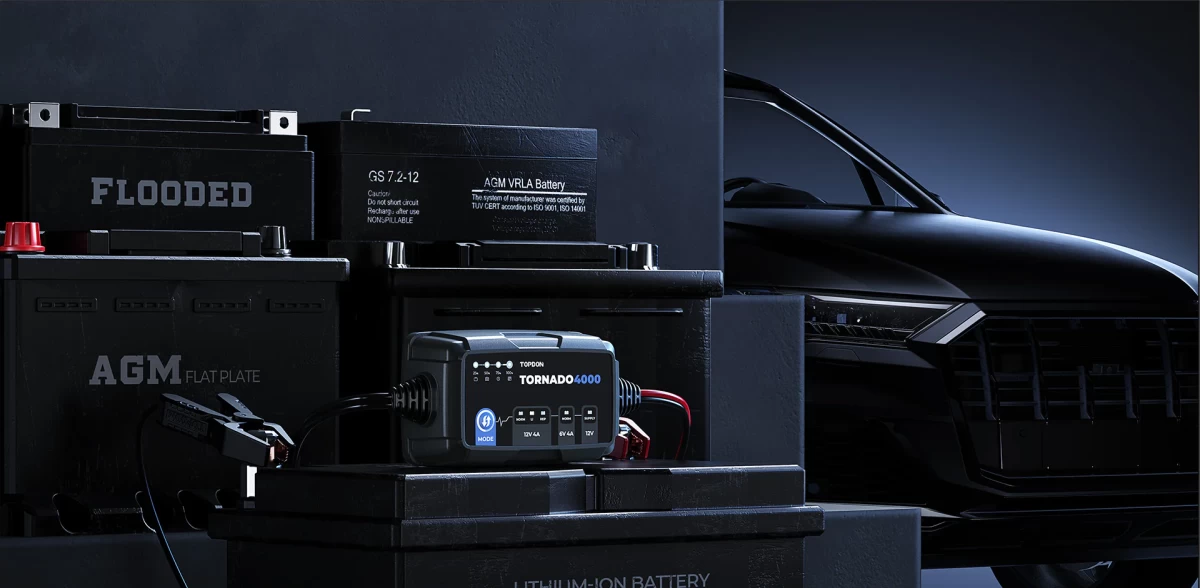 Έξυπνος Φορτιστής & Συντηρητής Μπαταρίας TOPDON TORNADO 4000 (6V - 12V / 4A)