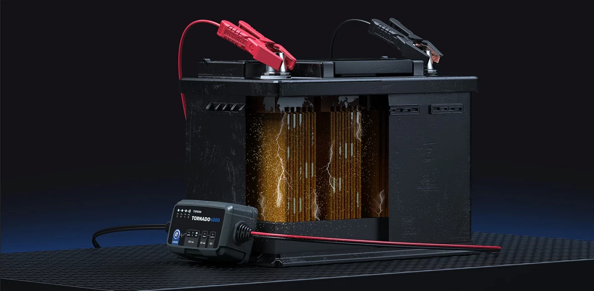 Έξυπνος Φορτιστής & Συντηρητής Μπαταρίας TOPDON TORNADO 4000 (6V - 12V / 4A)