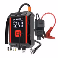 Φορητός Εκκινητής Αυτοκινήτου 12V & Τρόμπα X6 & Power Bank 14.800mAh με Φακό και USB