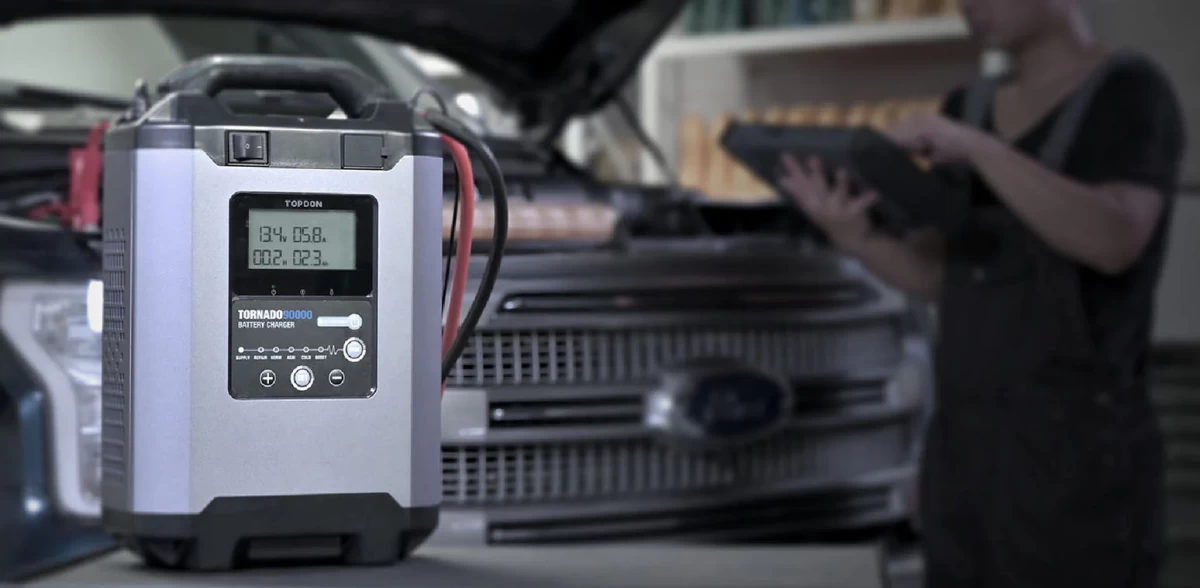 Φορτιστής & Σταθερό Τροφοδοτικό TOPDON TORNADO 90000 (12V - 24V)