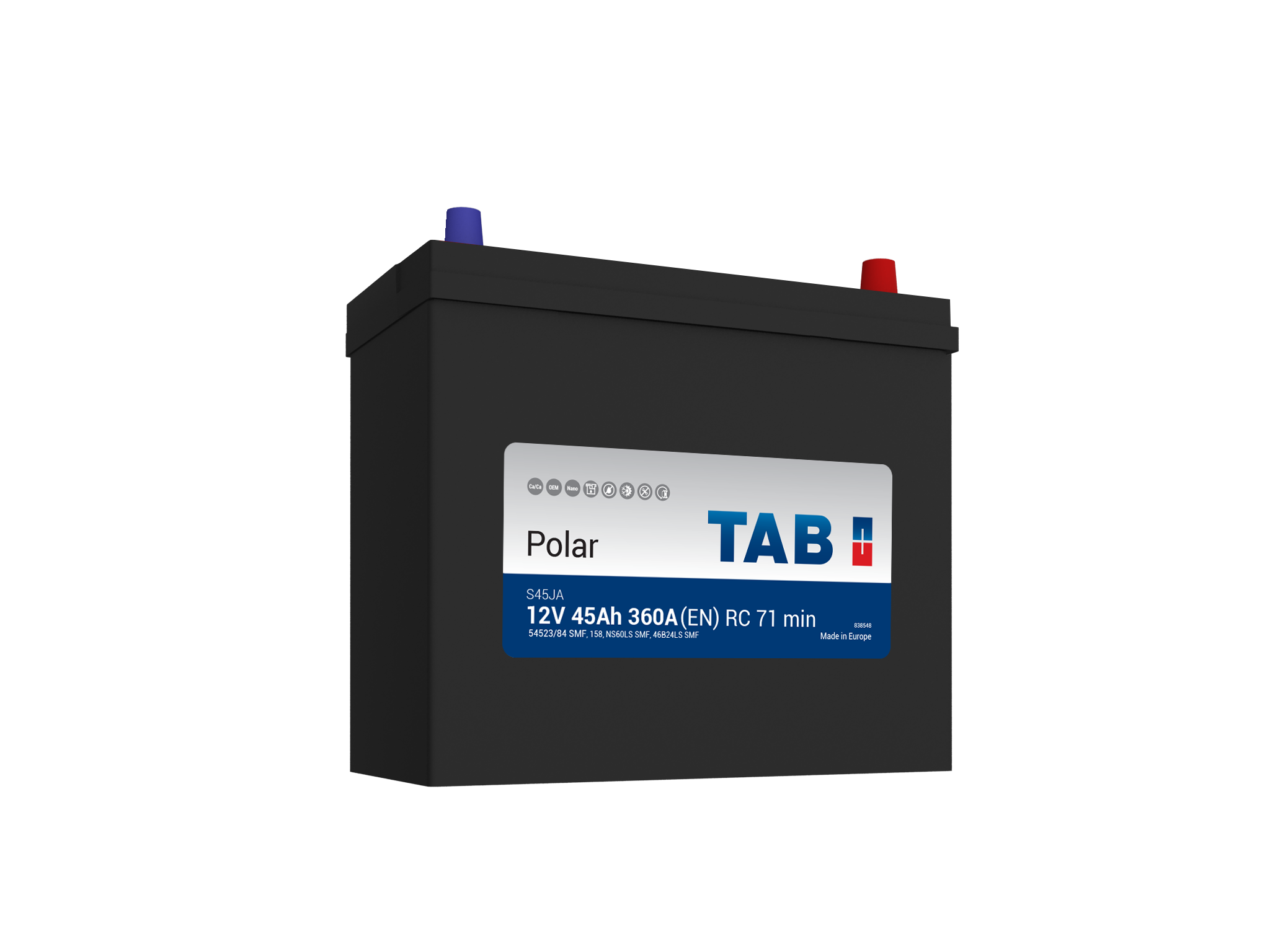 Μπαταρία TAB Polar 54523/84 SMF (45Ah 360A 12V)