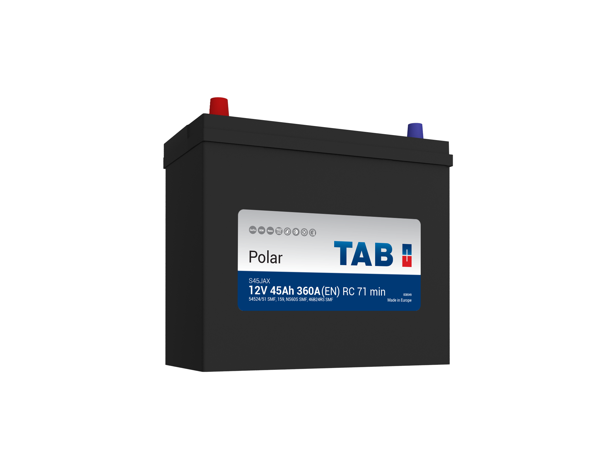 Μπαταρία TAB Polar 54524/51 SMF (45Ah 360A 12V)