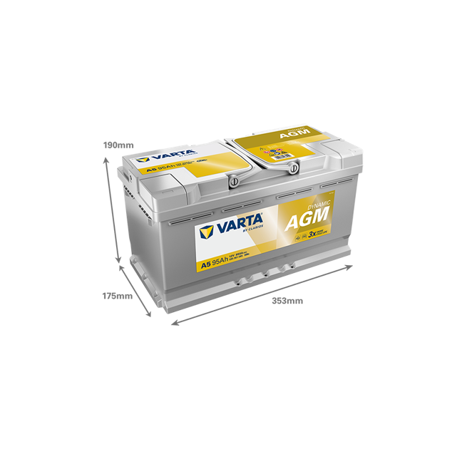 Μπαταρία VARTA Dynamic AGM A5 (95Ah 850A 12V)