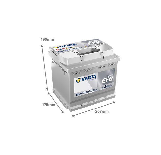 Μπαταρία VARTA Dynamic EFB N50 (50Ah 540A 12V)