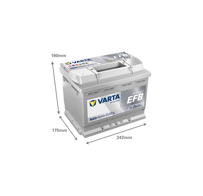 Μπαταρία VARTA Dynamic EFB N60 (60Ah 640A 12V)