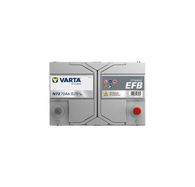 Μπαταρία VARTA Dynamic EFB N72 (70Ah 760A 12V)