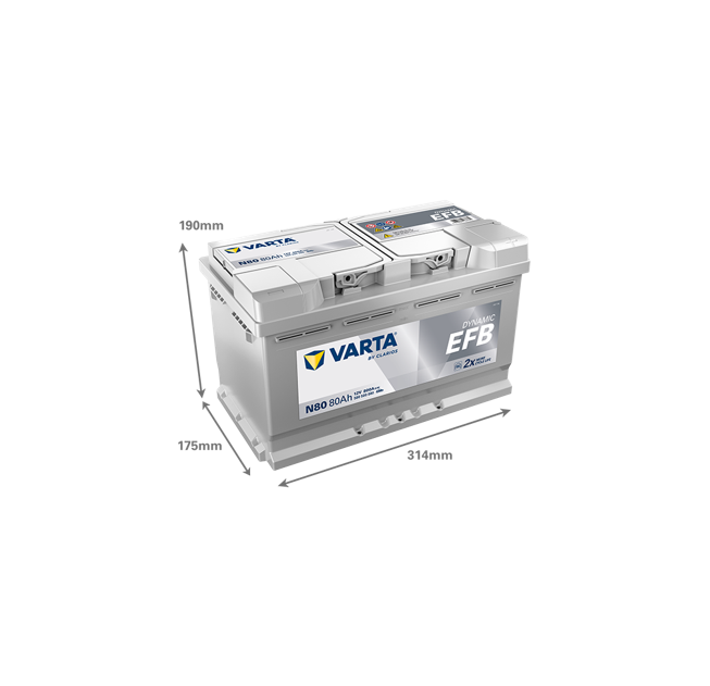 Μπαταρία VARTA Dynamic EFB N80 (80Ah 800A 12V)
