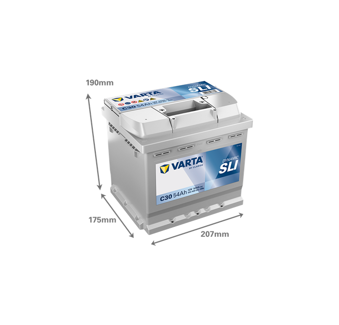 Μπαταρία VARTA Dynamic SLI C30 (54Ah 530A 12V)