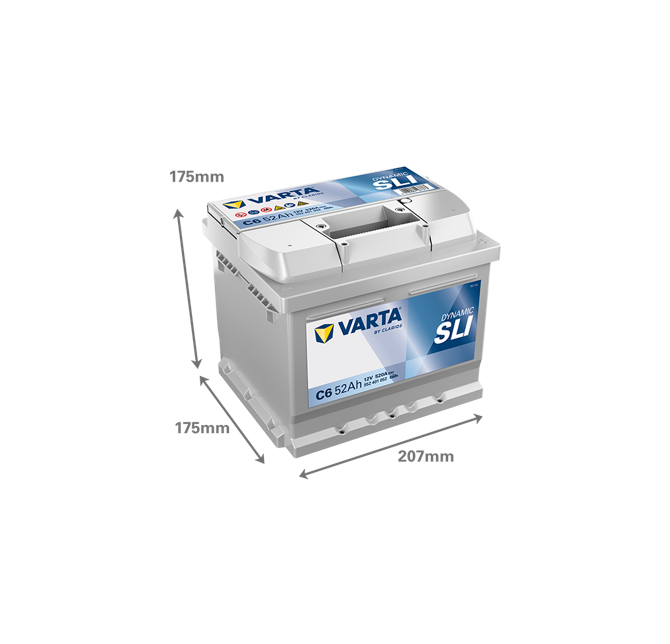 Μπαταρία VARTA Dynamic SLI C6 (52Ah 520A 12V)