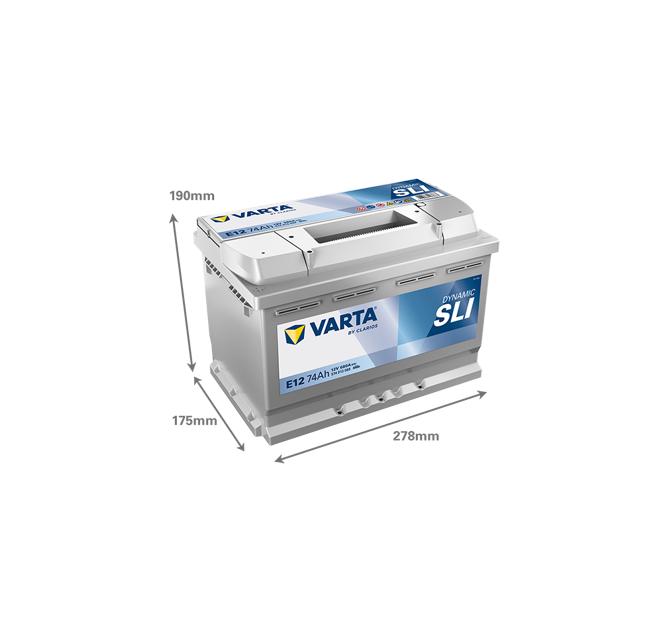 Μπαταρία VARTA Dynamic SLI E12 (74Ah 680A 12V)