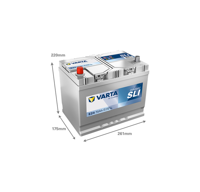Μπαταρία VARTA Dynamic SLI E24 (70Ah 630A 12V)