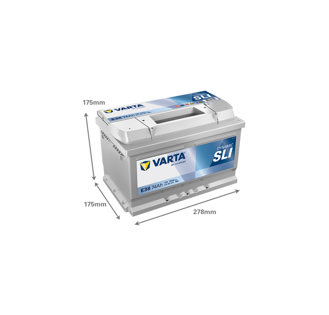 Μπαταρία VARTA Dynamic SLI E38 (74Ah 750A 12V)