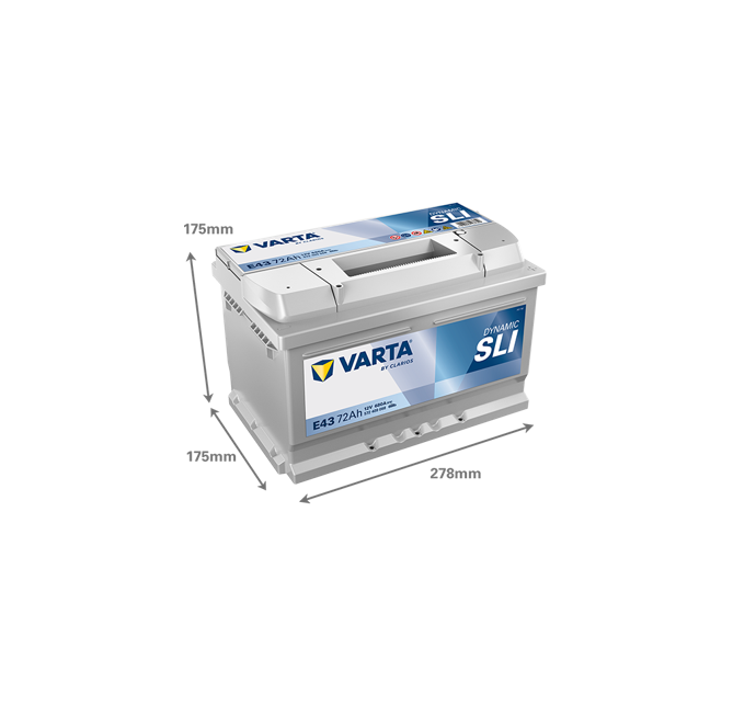 Μπαταρία VARTA Dynamic SLI E43 (72Ah 680A 12V)