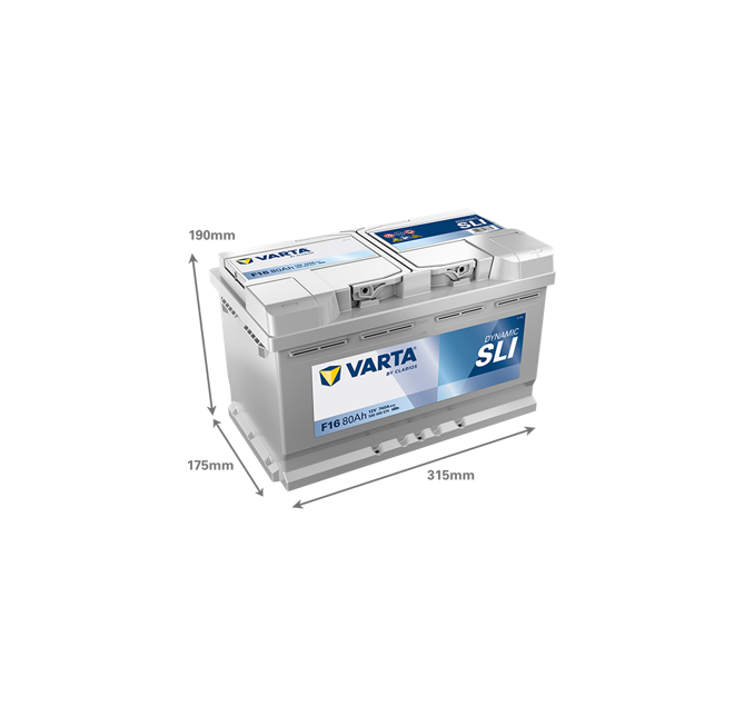 Μπαταρία VARTA Dynamic SLI F16 (80Ah 740A 12V)