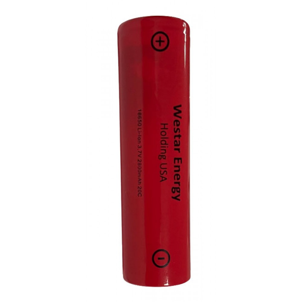 Μπαταρία Westar Li-Ιon 18650 20C 2800mAh 3.7V (1τμχ)