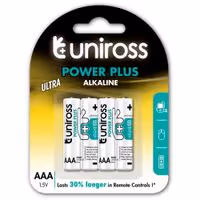 Μπαταρίες UNIROSS Power Plus Alkaline AAA (4 τεμάχια)