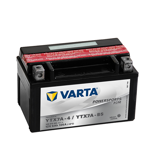 Μπαταρία VARTA PowerSports AGM 12V 6Ah 105A (YTX 7A-4/YTX 7A-BS)