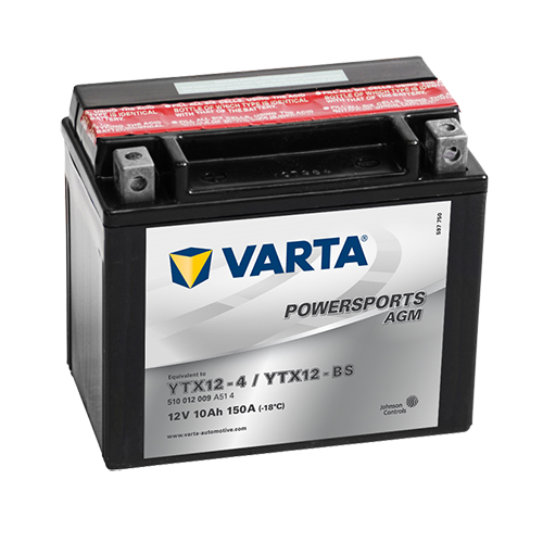 Μπαταρία VARTA PowerSports AGM YTX12-4 / YTX12-BS (10Ah 150A 12V)