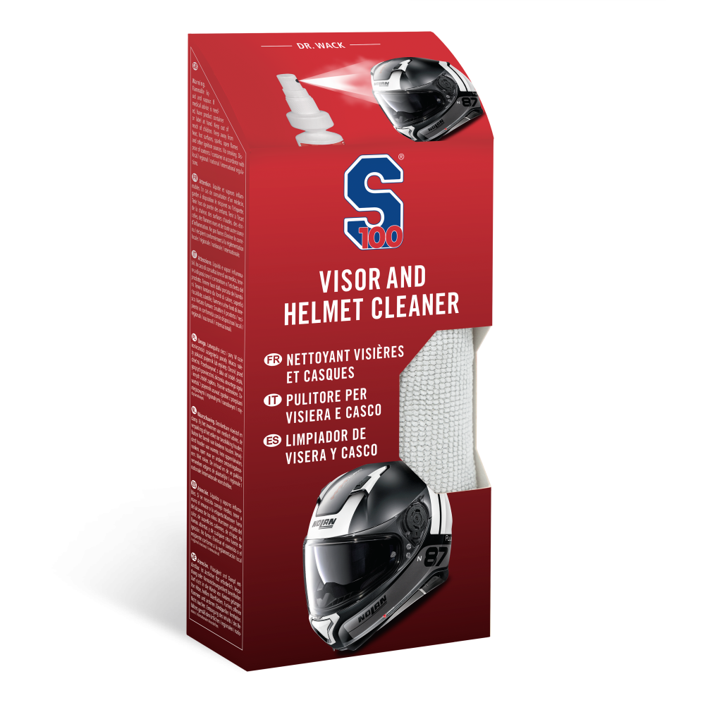 S100 Καθαριστικό κράνους & Ζελατίνας 100ml με πανί microfiber Dr. Wack