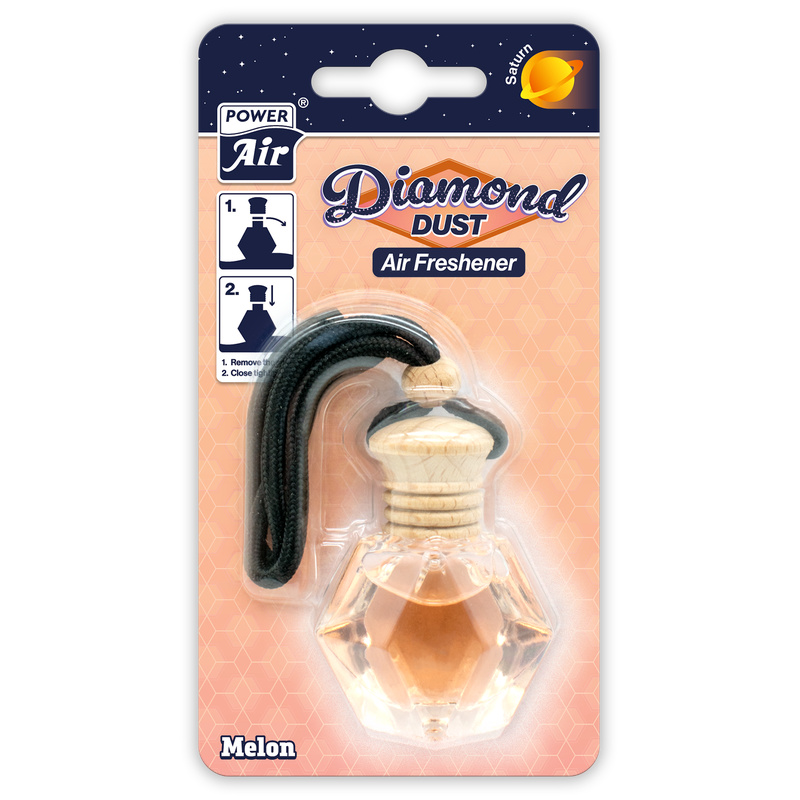 Αρωματικό Αυτοκινήτου Κρεμαστό Μπουκαλάκι Diamond Dust 9ml Power Air - MELON
