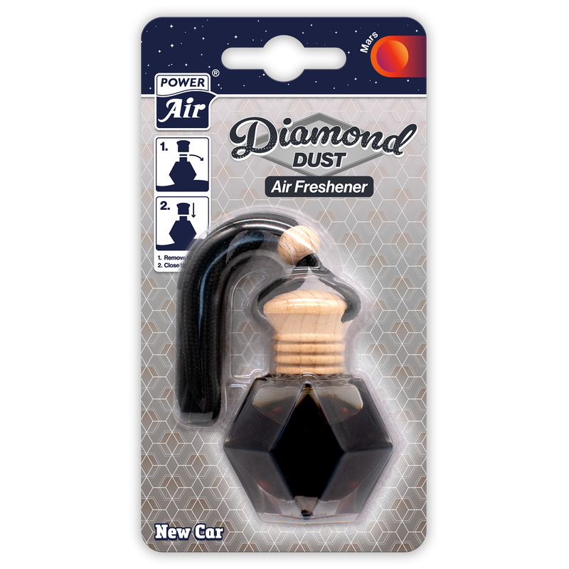 Αρωματικό Αυτοκινήτου Κρεμαστό Μπουκαλάκι Diamond Dust 9ml Power Air - NEW CAR