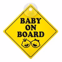Ένδειξη BABY ON BOARD Με Βεντούζα (127mm x 127mm)