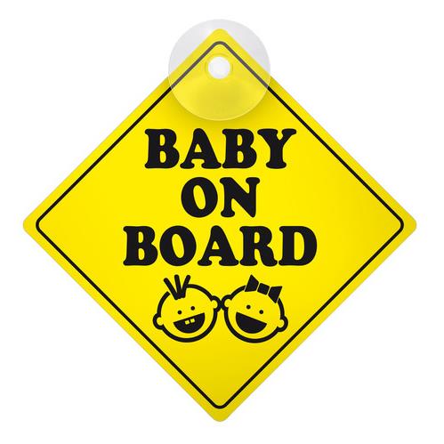 Ένδειξη BABY ON BOARD Με Βεντούζα (127mm x 127mm)