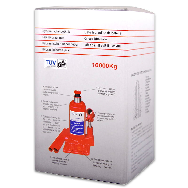 Υδραυλικός Γρύλος Μπουκάλας με Δυνατότητα Ανύψωσης έως 38εκ. και Φορτίο Βάρους έως 10 Τόνους