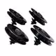 Σετ Κλιπς για Πατάκια Αυτοκινήτου Μαύρα 4τμχ 46x30mm Πλαστικό PP