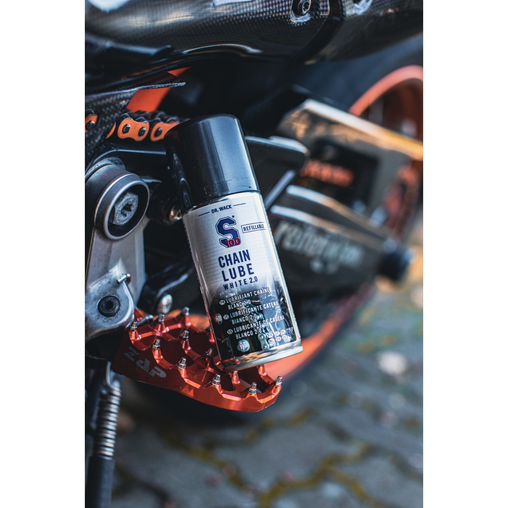 S100 Λιπαντικό αλυσίδας Μοτοσυκλέτας Λευκό 2.0 100ml Dr. Wack
