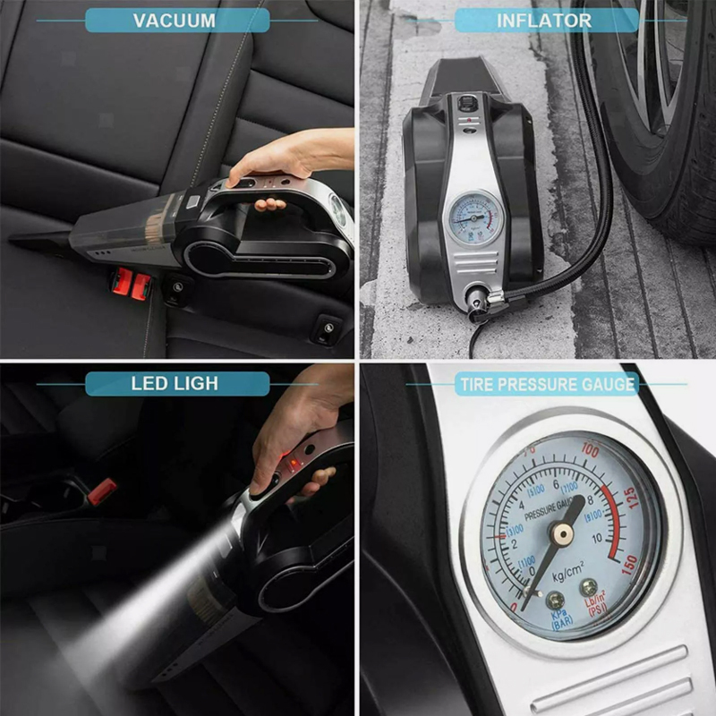 Ηλεκτρική Σκούπα και Τρόμπα Αυτοκινήτου 2 σε 1