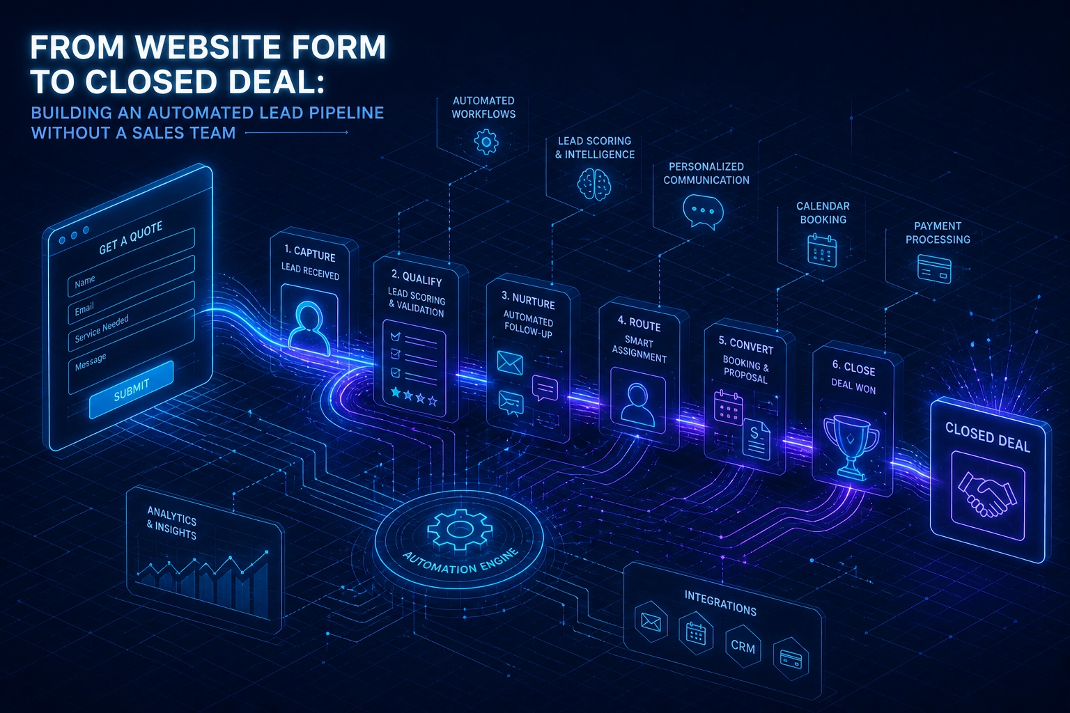 Professional header image for step-by-step guide: From Website Form to Closed Deal: Building an Automated L...