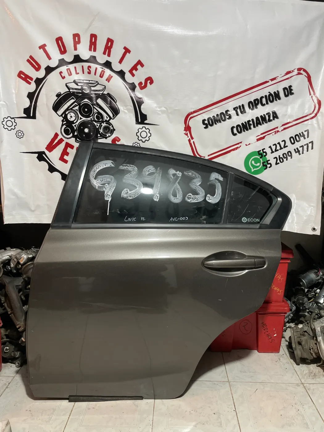 PUERTA TRASERA IZQUIERDO HONDA CIVIC 12-14. Fotografía 1