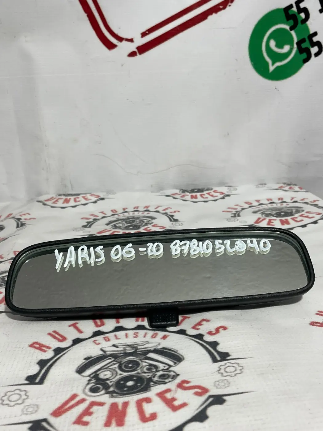 ESPEJO RETROVISOR SUPERIOR TOYOTA YARIS 06-20. Fotografía 1