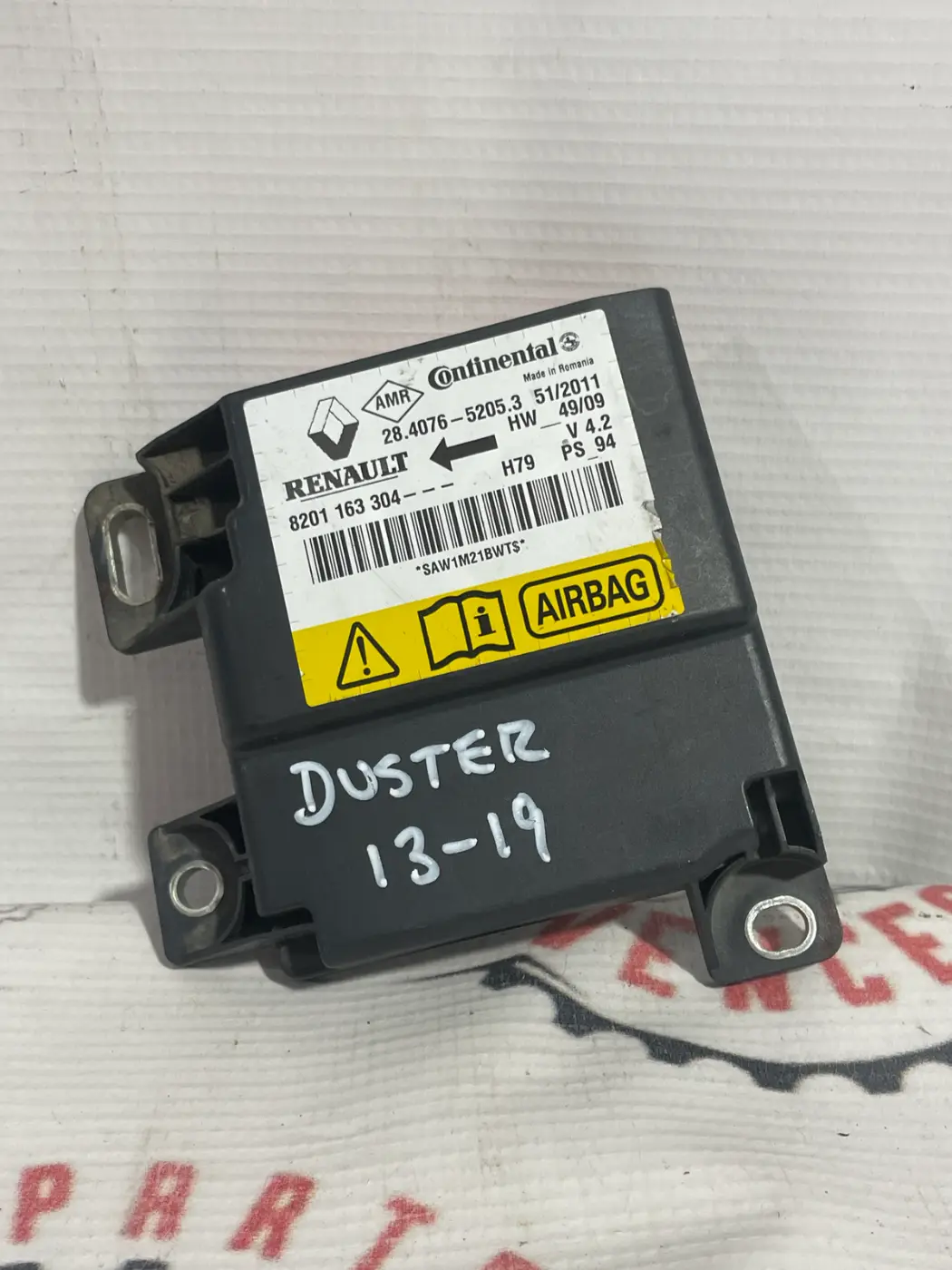 MODULO DE AIRBAG SRS CENTRAL RENAULT DUSTER 13-21. Fotografía 1